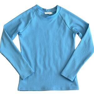 MINNOW Kids Blue Seersucker Rashguard 7/8